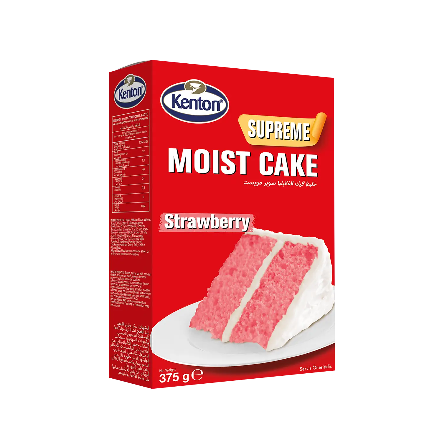 Kenton Supreme Moist Strawberry Cake mix 375 g